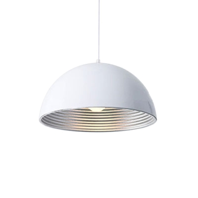 Small/Large Dome Restaurant Drop Pendant Loft Style Metal 1 Head White-Gold/Black-Gold/White-Silver Hanging Ceiling Light