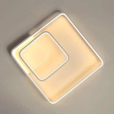 Small/Large Square LED Ceiling Lamp Simplicity Acrylic Bedroom Flush Mounted Light in Warm/White Light