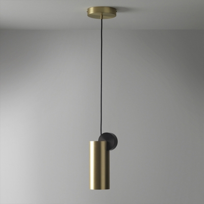 Flat/Tube/Cube Mini Down Lighting Pendant Postmodern Metal Gold Finish LED Ceiling Lamp in Warm/White Light