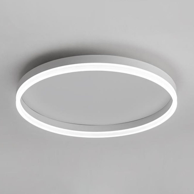 Hoop Shaped Flush Mount Minimalism Metal Black/White/Gold LED Ceiling Light in Warm/White Light for Bedroom, Small/Medium/Large