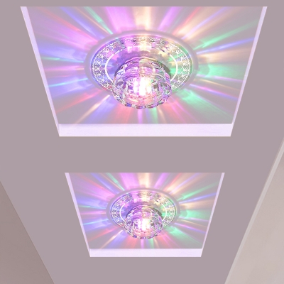 Clear Crystal Flower Flushmount Ceiling Lamp Modern 5.5