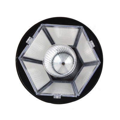 Conical Lantern Solar Stake Lighting Vintage Metal Black LED Ground Light in White/Yellow Light, 1 Piece