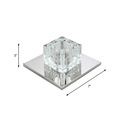 Minimalist Cubic Ceiling Light Fixture Crystal 5