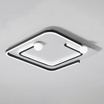 Round/Square/Rectangle Ceiling Fixture Novelty Modern Acrylic Ultrathin LED Flush Mount Light in Warm/White/3 Color Light