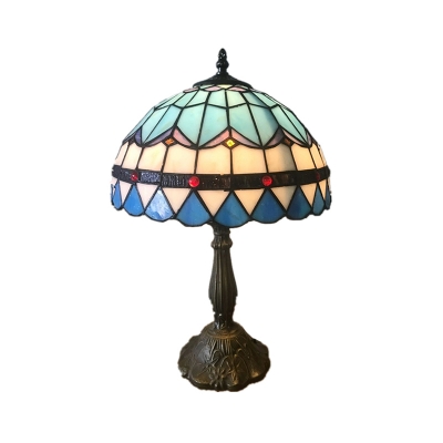 Tiffany Glass Hemispherical Table Light Classic 12