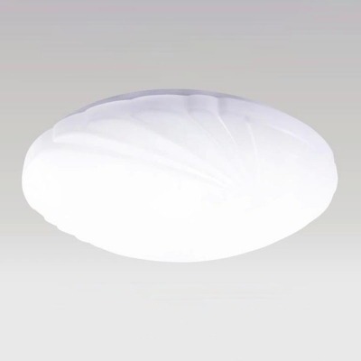 White Round Flush Mounted Lamp Simplicity 10
