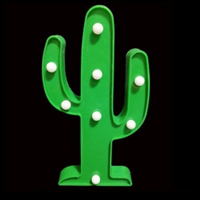 Coconut Tree/Cactus/Dinosaur Night Lamp Cartoon Plastic Green LED Wall Night Lighting for Kids Room