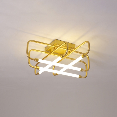 Traverse Bedroom Ceiling Flush Light Acrylic Postmodern Small/Large LED Flushmount in Black/Gold, White/3 Color Light/Remote Control Stepless Dimming