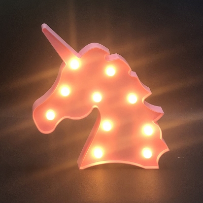 Christmas Tree/Unicorn/Butterfly Night Lamp Kids Style Plastic Bedside Mini LED Wall Night Lighting in White/Pink/Green