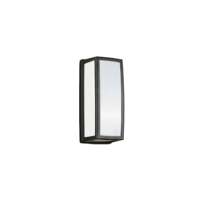 Matte Black Rectangular Wall Light Novelty Minimalist Metal LED Sconce Lamp in Warm/White Light, Small/Large
