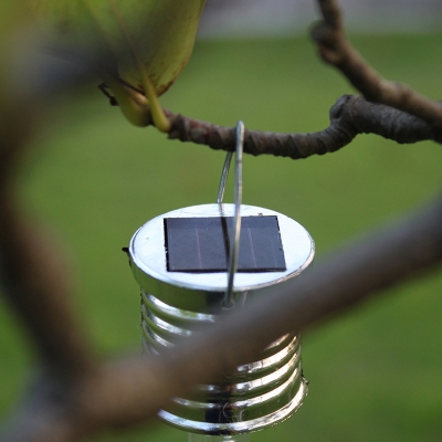 Tube Solar Hanging Pendant Light Minimalist Acrylic Garden LED Tree Lamp in Clear