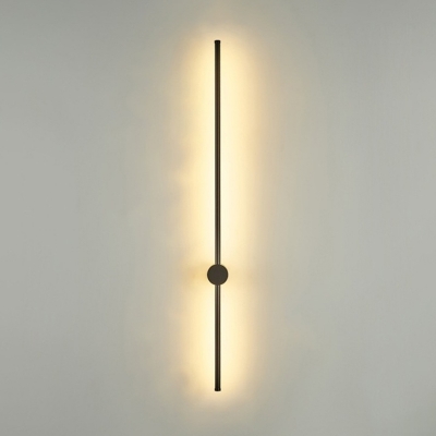 Black/Gold Rod LED Wall Sconce Minimalist Metal Small/Medium/Large Wall Mounted Lamp in Warm/White Light/Third Gear