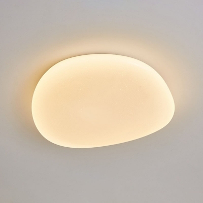 Pebble Acrylic Flush Mount Lighting Minimalist White LED Ceiling Lamp in Warm/White Light, Small/Medium/Large
