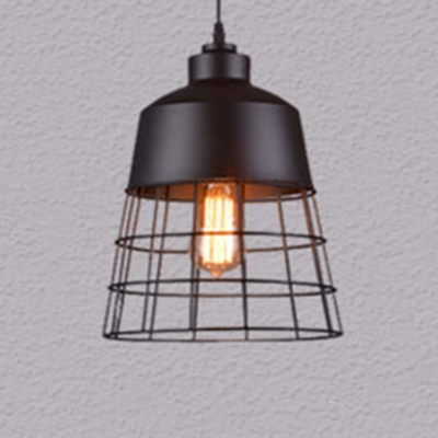 Tapered/Capsule/Cone Metal Pendant Lighting Nordic 1 Head Dining Room Ceiling Hang Light in Black/White/Black-Gold