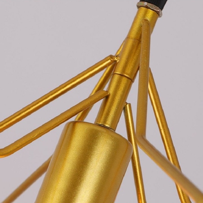 Adjustable 2/3-Tier Star Bistro Drop Pendant Nordic Metal Single Gold Suspension Light