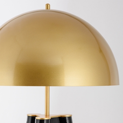 Hemispherical Bedside Floor Light Metal 1 Bulb Postmodern 3-Leg Standing Lamp in Black-Brass