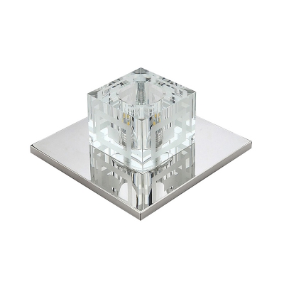 Minimalist Cubic Ceiling Light Fixture Crystal 5