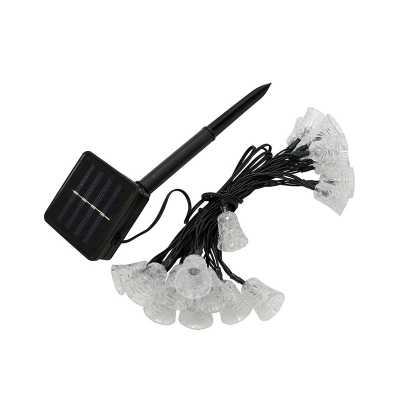 9.8ft Carved Bell Solar Light Strip Nordic 20 Heads White LED Fairy Light String in Warm/White/Multi-Color Light