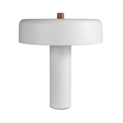 Metal Mushroom Night Lamp Minimalistic 2 Bulbs White/Blue/Copper Finish Table Light for Bedroom