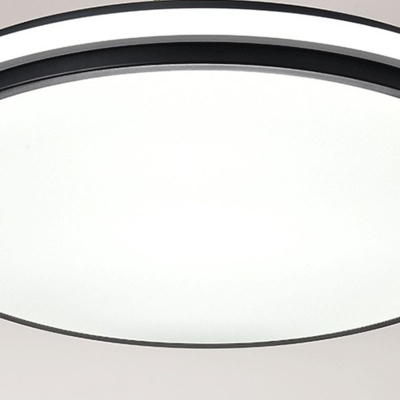 Minimalistic LED Flush Mount Lighting Black Round/Square/Rectangle Ceiling Light with Acrylic Shade for Bedroom