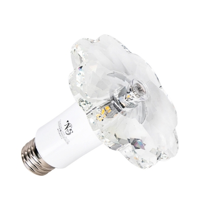 Scalloped Flush Ceiling Light Minimalistic Clear Crystal Hallway LED Flushmount Lighting in Warm/Natural Light
