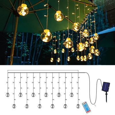 Clear Ball Solar Festive Lamp Artistic 11.4ft LED Plastic Fairy Light in Warm/Multicolored Light for Outdoor