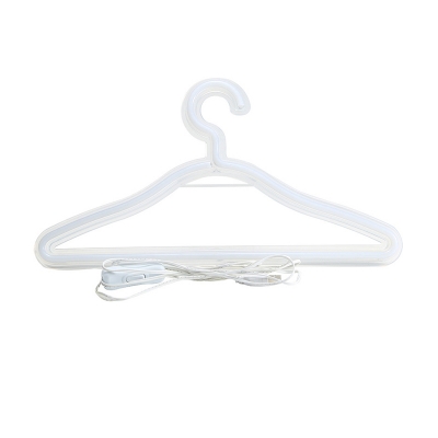 Cloth Hanger Closet LED Night Light Plastic Novelty Modern Plug-in Hanging Night Lamp in White/Warm/Pink Light