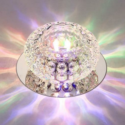 Donut Shaped Flush Light Fixture Simple Pebble Crystal Clear LED Flush Ceiling Light in Warm/White/Blue Light, 3/5w