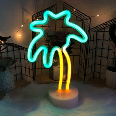 Unicorn/Bird/Angel Mini Night Table Light Kids Plastic White Battery LED Nightstand Lamp for Bedroom