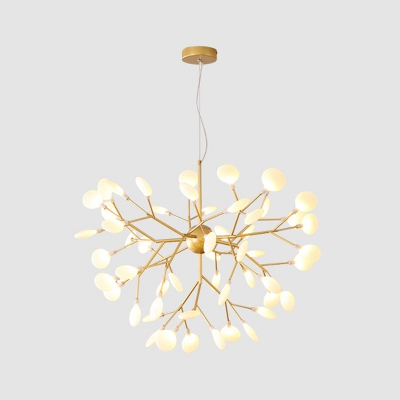 Acrylic Branch Chandelier Pendant Modern 9/27/54 Lights Gold Ceiling Hang Lamp for Living Room