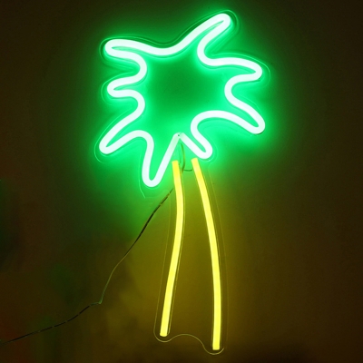 Rose/Unicorn/Cactus USB Plug-in Night Lamp Cartoon Plastic Childrens Bedroom Wall Night Light in White