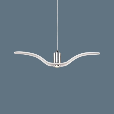 Seagull Pendant Lighting Fixture Nordic Resin 1 Head Black/White Ceiling Suspension Lamp