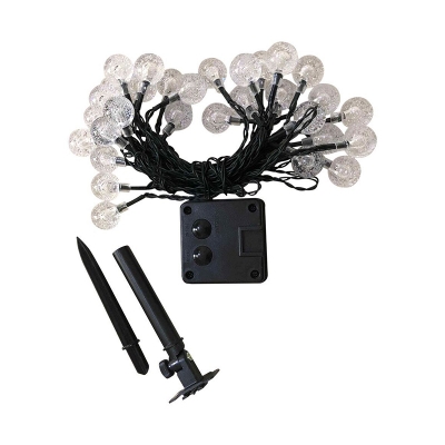 Seedy Ball Plastic Solar Festive Light Nordic 20/30/200 Heads Black LED String Lamp in Warm/White/Multi-Color Light, 36/39.37/72.2ft