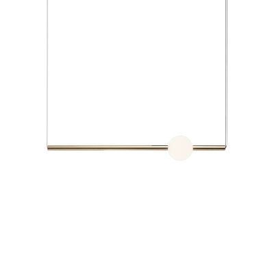 Horizontal/Vertical Acrylic Pendulum Light Post-Modern White/Gold LED Ceiling Pendant Light in Warm/White Light, Small/Large