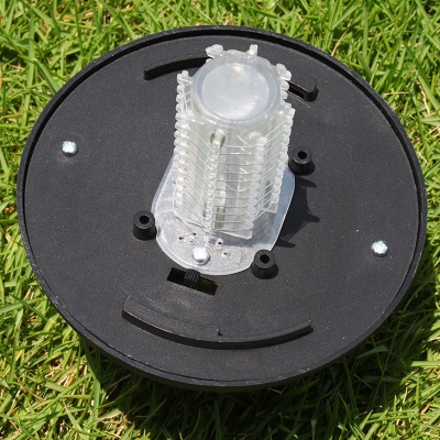 Plastic Cage Anti-Mosquito Lawn Light Modern Black LED Solar Stake Light Set, 1 Piece