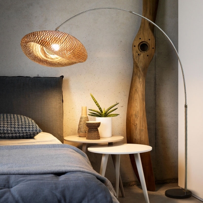 Twist Round Bowl Shade Bedside Floor, Floor Lamp For Small Bedroom
