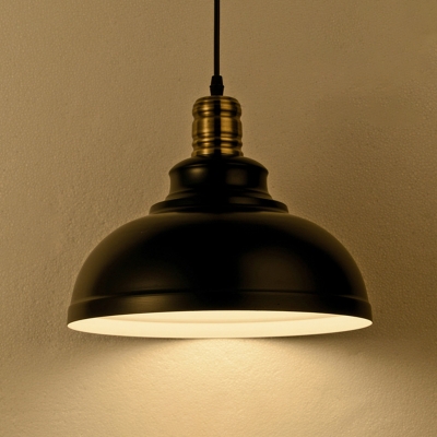1 Bulb Hanging Light Simplicity Pot Lid Metal Pendant Light Fixture for Restaurant