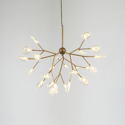 Acrylic Branched Firefly LED Ceiling Lighting Postmodern Chandelier Light Fixture for Bedroom