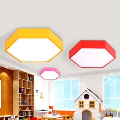Creative Kids Honeycomb Flush Mount Lighting Acrylic Kindergarten LED Ceiling Mounted Light
