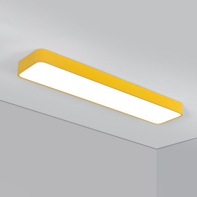 Hallway LED Flush Ceiling Light Minimalistic Flushmount Lighting with Rectangle Acrylic Shade