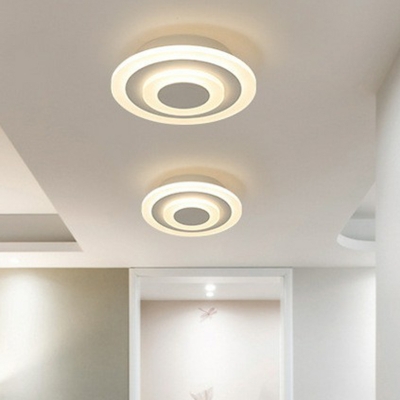 LED Geometric Flush Mount Ceiling Light Modern Acrylic Corridor Small Flushmount Lighting