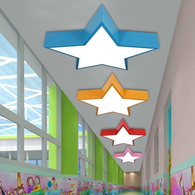 Star Nursery School LED Ceiling Light Acrylic Cartoon Flush Mount Lighting Fixture