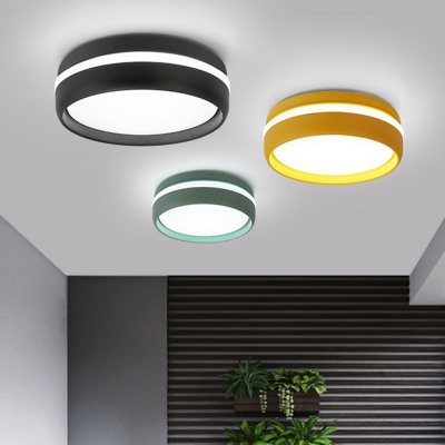 Novelty Kids Round Ceiling Fixture Acrylic Integrated LED Nursery Flush Mounted Lighting