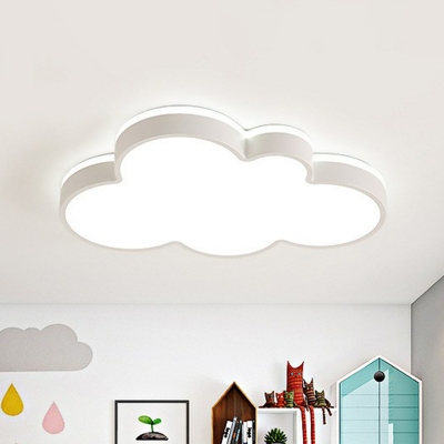 Child Bedroom LED Ceiling Lamp Cartoon Flush-Mount Light with Cloud Acrylic Shade