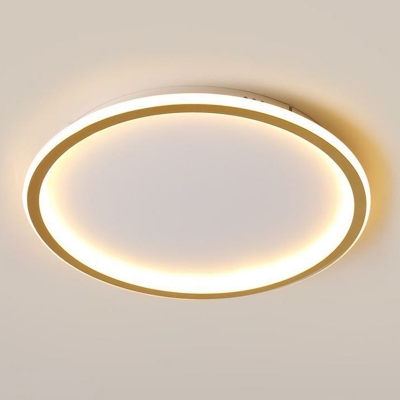 LED Disk Ceiling Flush Mount Light Nordic Acrylic Gold Finish Flushmount for Bedroom