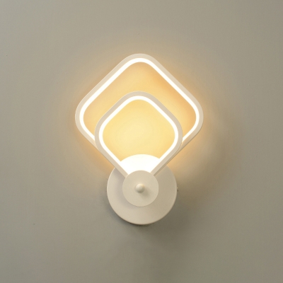 White Novelty Shape Wall Light Simplicity Metal LED Wall Mounted Lighting for Living Room