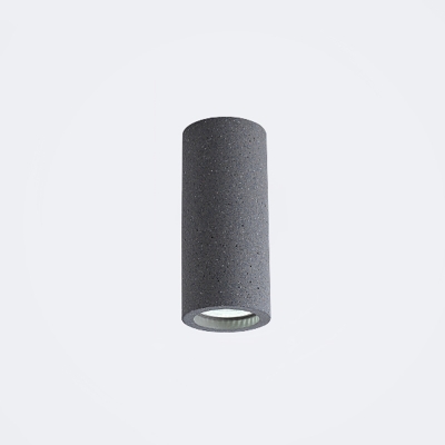 Simplicity Cylindrical LED Flush Light Cement Corridor Flush Mounted Ceiling Light