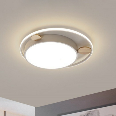 Nordic Orbit Shaped Ceiling Lamp Acrylic LED Bedroom Flush Mount Lighting Fixture