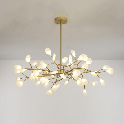 Branch LED Ceiling Lighting Postmodern Metal Living Room Chandelier Light Fixture