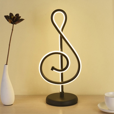 Minimalistic Twist Line Art Nightstand Lamp Metal Living Room LED Table Lighting